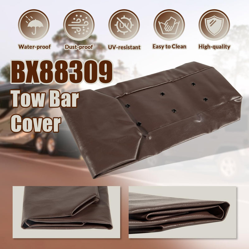 BX88309 Tow Bar Cover for Blue Ox Avail, Ascent, Apollo Tow Bars (Brown)
