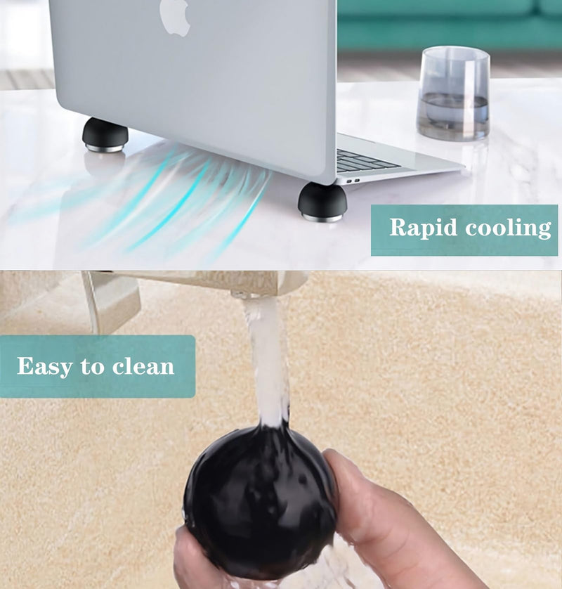 Laptop Cooling Pad,Small Laptop Cooling Stand Invisible Cooler Ball for Notebook Computer Black