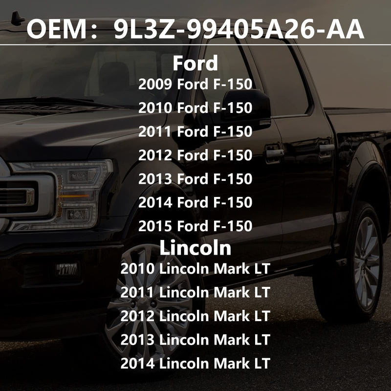 Fuel Door Cover 9L3Z-99405A26-AA for 2009-2015 Ford F-150 Gas Tank Door Replacement, 2010-2014 Lincoln Mark LT Style side Fuel Tank Door Fender Bed-Fuel Lid Door Gas Cap Hatch Black