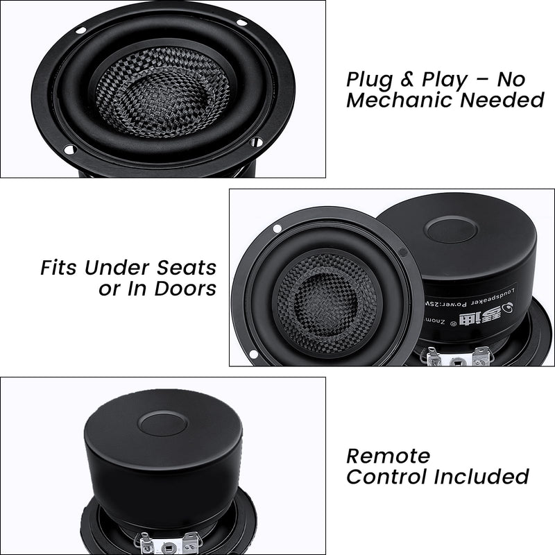 Dynamic 3inch Subwoofer Speakers, Fiberglass, 4ohm, 25w Power, Low Frequency Glass Fiber Woofers