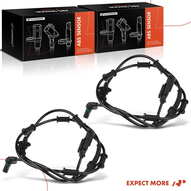 A-Premium 2PCS Front ABS Wheel Speed Sensor Compatible with [4WD] Dodge Ram 1500 2008, Ram 2500 3500 2006-2008 - Front Driver & Passenger Side, Replace# 5179958AA, 5179958AB Pack of 2