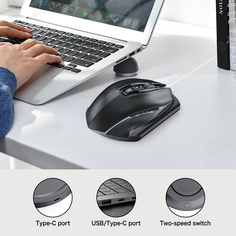 Mouse Jiggler, Ultra Slim, 20dB Quiet & Noiseless, Undetectable Mouse Mover Simulates Realistic Movement, Driver-Free Shaker for Keeping The PC Active and Secure