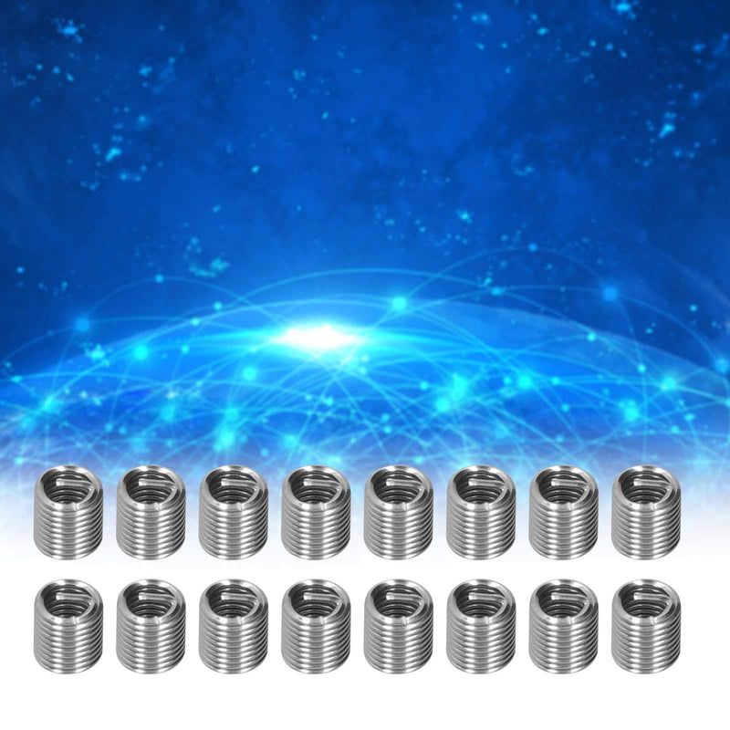 100 PCS Thread Repair Insert, M6 x 1 Helicoil Metric Thread Sleeves, Stainless Steel Wire Thread Sheaths with Different Length to Choose for Thread Repair(12mm) 12mm