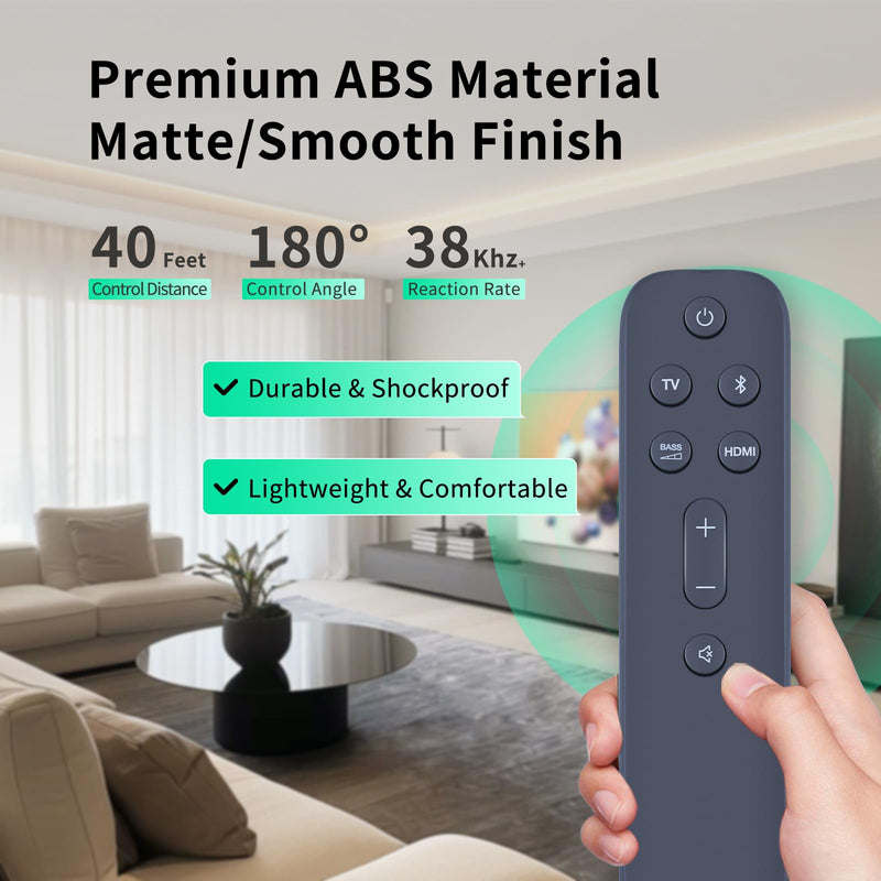 New Sound Bar Remote Control Replaced Compatible with JBL 5.1 2.1 Deep Bass (MK2) Surround Soundbar System JBL2GBAR51IMBLKAM Bar 5.1