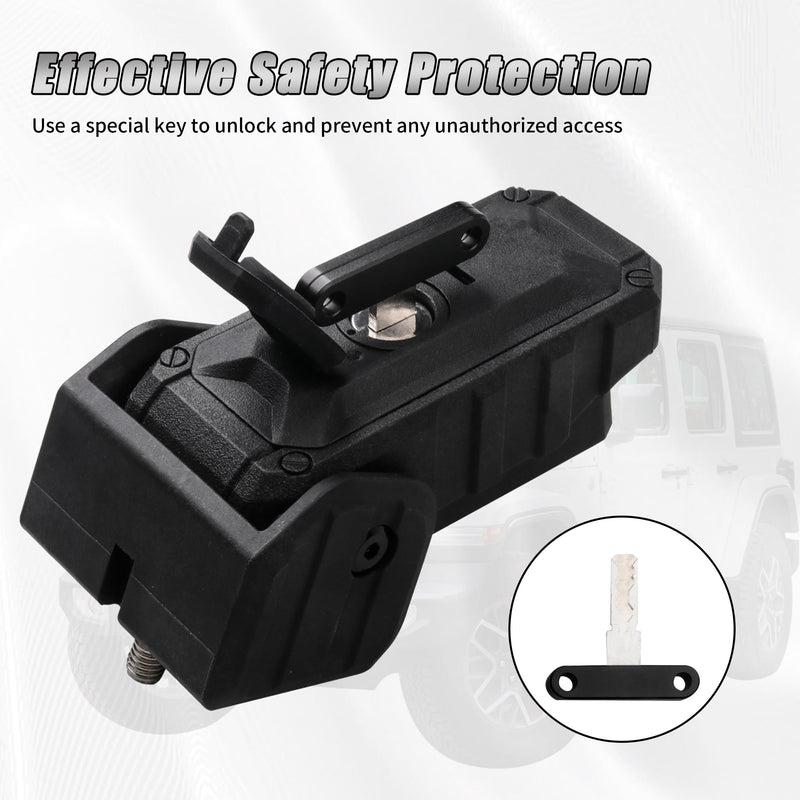 Locking Hood Latches for 2018-2026 Jeep Wrangler JL Accessories | Hood Latches Lock, Anti-Theft, No-Drill OEM Replacement, Eliminate Hood Flutter Bounce, With 2 Keys