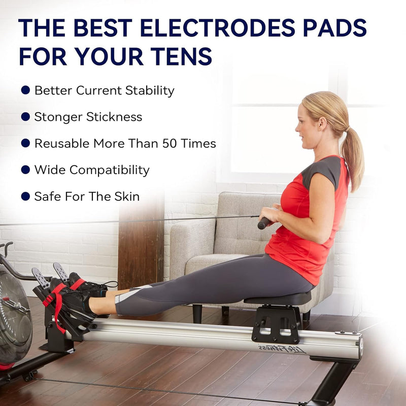 20 Pcs Large TENS Unit Electrode Pads Compatible with MEDVICE, NURSAL, Belifu, NueMedics TENS, VOVOU Upgraded Self-Adhesive Latex-Free 3.5mm Snap TENS Replacement Pads Patches Reuse More Than 50 Times White