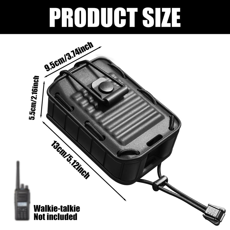 Radio Holster Holder, Walkie-Talkie Case with Duty Belt & MOLLE Vest Clip | Two Ways Polymer Radio Pouch Interphone Carrier Sheath for Police Law Enforcement Security Firefighter Rescue EMS EMT