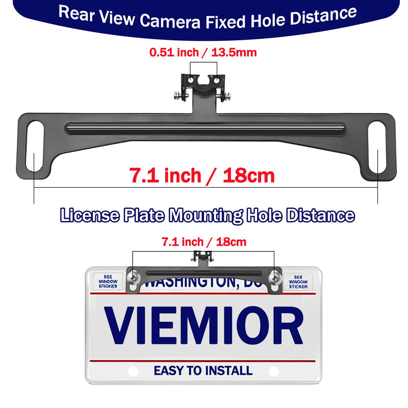 Universal Car Rear View Camera License Plate Bracket, Premium Backup Camera License Plate Dash Cam Mirror Cam Accessory Rear Camera Mount, Only Installation Holder for Back Up Camera