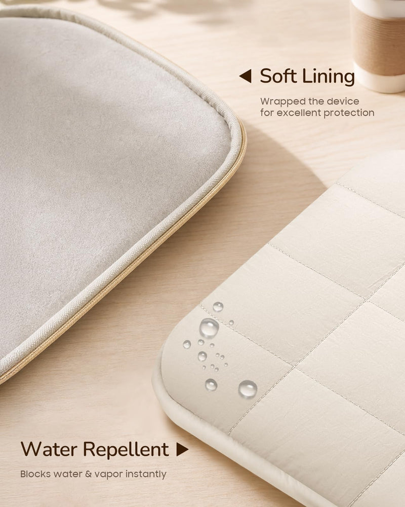 Fintie Sleeve for MacBook Neo 13 inch (2026 A3404) with A18 Pro Chip | Puffy Quilted Puffer Carrying Case Bag (Beige) Beige