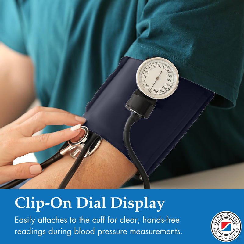Henry Schein Essentials Childs Blood Pressure Monitor, Size 9 Cuff, 1 Ct | Manual Monitoring, Dial Display, +/-3mmHg Accuracy, Includes Leatherette Carrying Case, Latex, For Clinics & Home Use Child (Size 9)