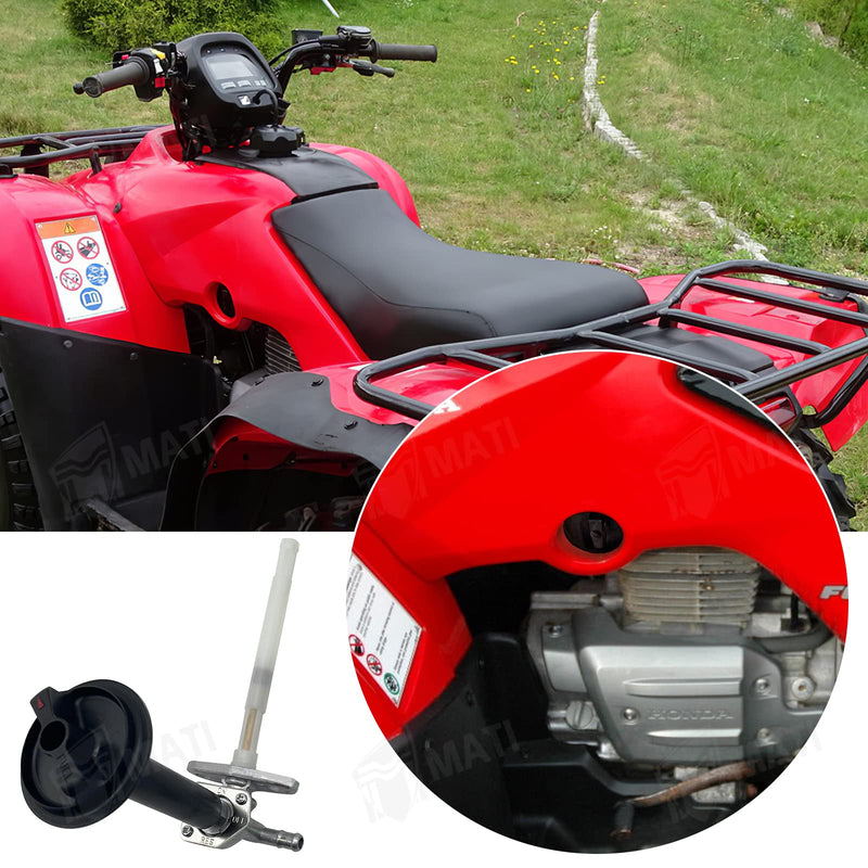 M MATI Fuel Cock Petcock with Lever Assy for Honda TRX250 TRX350 TRX400 TRX420 TRX450 TRX500 TRX650 16950-HM8-003, Gas Valve Switch Part