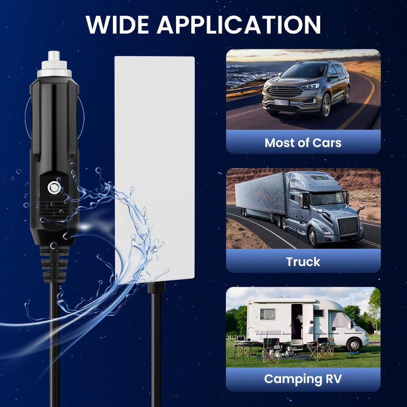 BarBaren for Starlink Mini Car Adapter, Starlink Mini 12V Adapter 30M/98FT Extended Range Cigarette Lighter Plug 12V to 36V DC Step Up Converter Power Cable for Cars gray