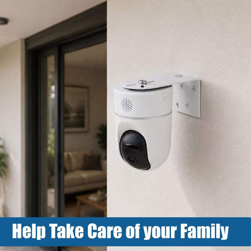 3 Pack Adhesive Metal Camera Wall Mount Bracket Compatible with eufy Security Indoor Cam E220/P24, No-Drill Adhesive or Screw Install, Reduce Blind Spots