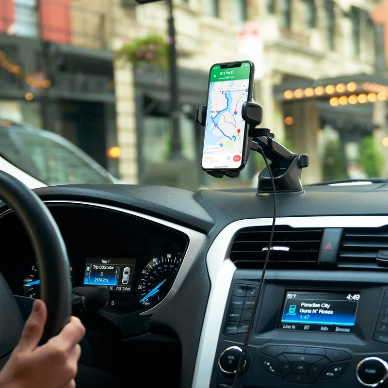 iOttie Car Charger Easy One Touch Wireless 2 Qi Charging Dashboard Phone Mount for iPhone, Samsung Galaxy, Huawei, LG, Smartphones Dash & Windshield