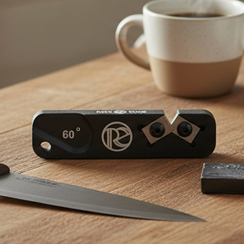 Redi-Edge Portable Knife Sharpener - Military-Grade Pocket knife Sharpener with Duromite Sharpening Element - Honing Rod at 60° for Kitchen, Home & Hunting - Compact Travel Knife Honing Rod