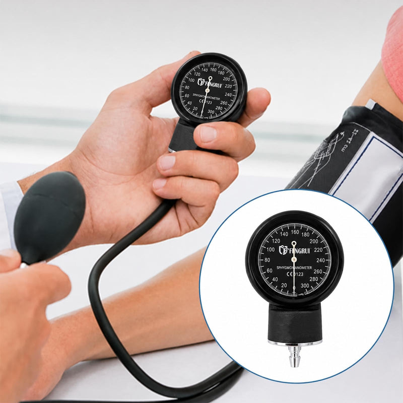 Replacement Aneroid Sphygmomanometer Gauge, Manual Pressure Devices, 1 Pcs (Black-B) Black-b