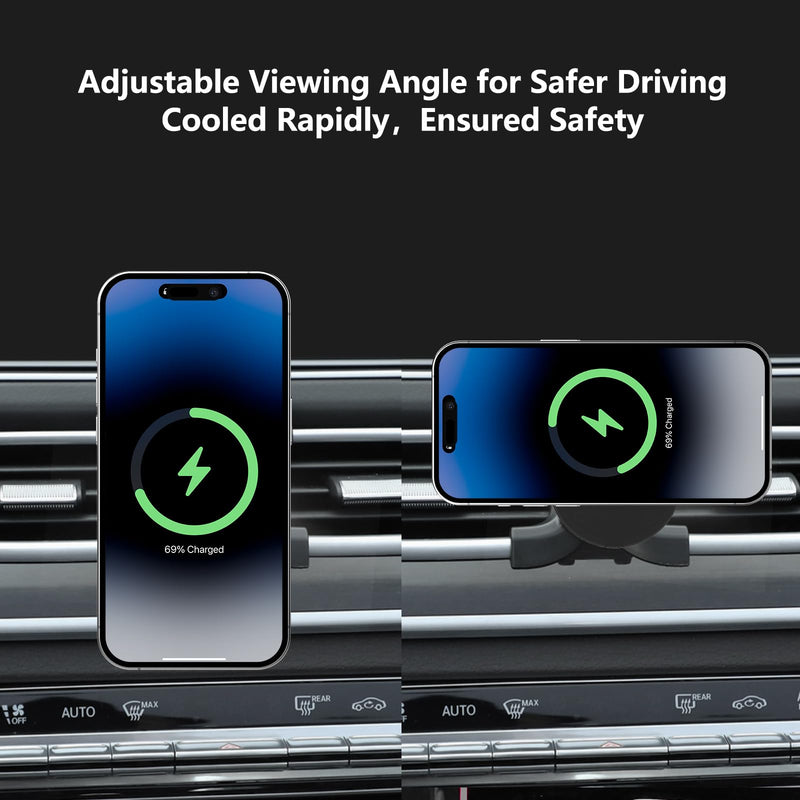 CLEC for Mercedes-Benz GLE-Class 2020-2025 GLS-Class 2020-2025 Magnetic Wireless Charger Car Phone Holder Mount for Mercedes-Benz Car Phone Holder 15W Fast Charging Car Phone Holder Wireless Charger