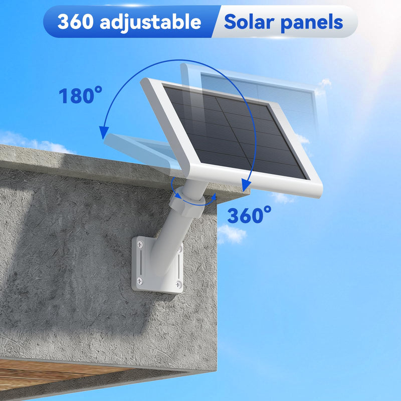 Universal Solar Panel Wall Mount Bracket for Ring,Blink,Eufy,Arlo and Wyze Solar Panel,Extendable Mounting Arm & Multi-Angle Adjustment,Fit Most Security Camera Solar Panel,Weatherproof Outdoor