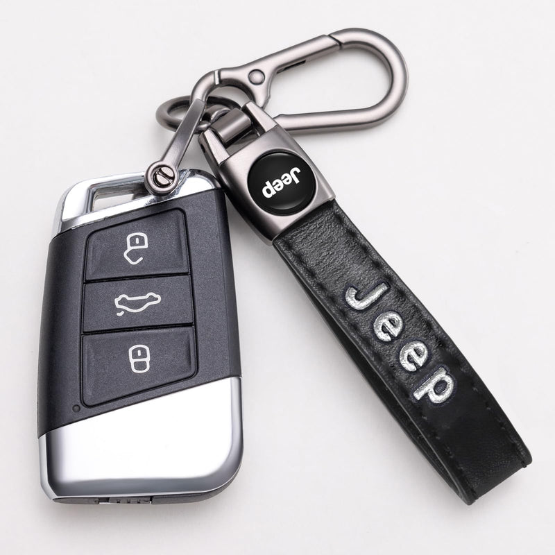 Genuine Leather Car Keychain Key ring Accessories Key Chain Family Present for Man and Woman Black Black-jp