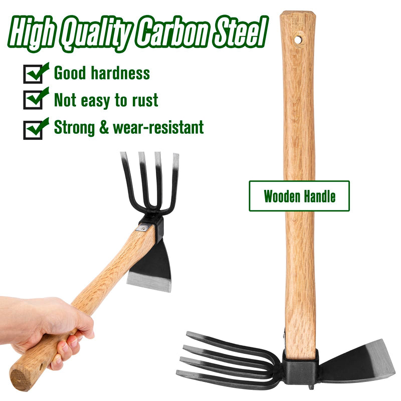 Hoe Garden Tool, Japanese Weeding Hoe - Hoe Cultivator 2 in 1 Hand Garden Tools for Gardening Planting