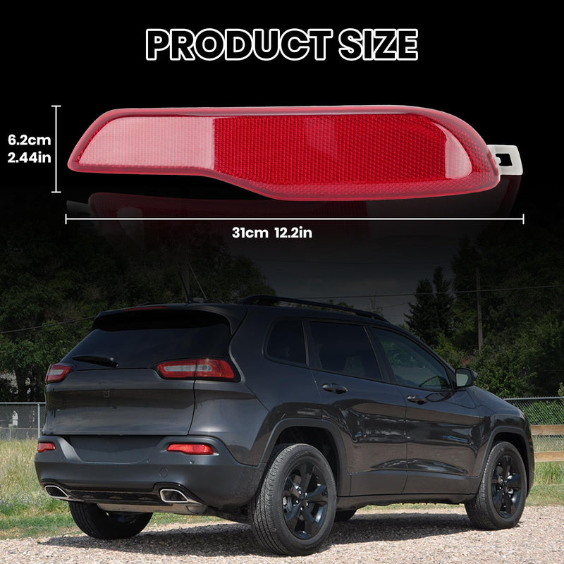 Rear Bumper Reflector for 2014 2015 2016 2017 2018 Jeep Cherokee 68105144AC Passenger Side (Right) Right