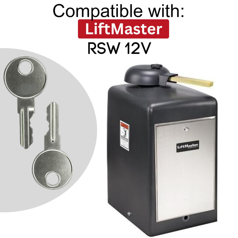 Liftmaster Access Door Replacement Key - K80-50295 Liftmaster Key for Commercial Gate Operator - Also Known as: Q118 with Robby's Cloud Keychain (4 Pack) K80-50295 Key 4-Pack