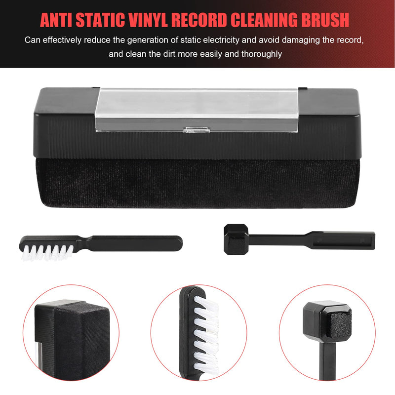 Record Cleaner Record Cleaning Kit with Anti Static Carbon Fiber Vinyl Record Brush