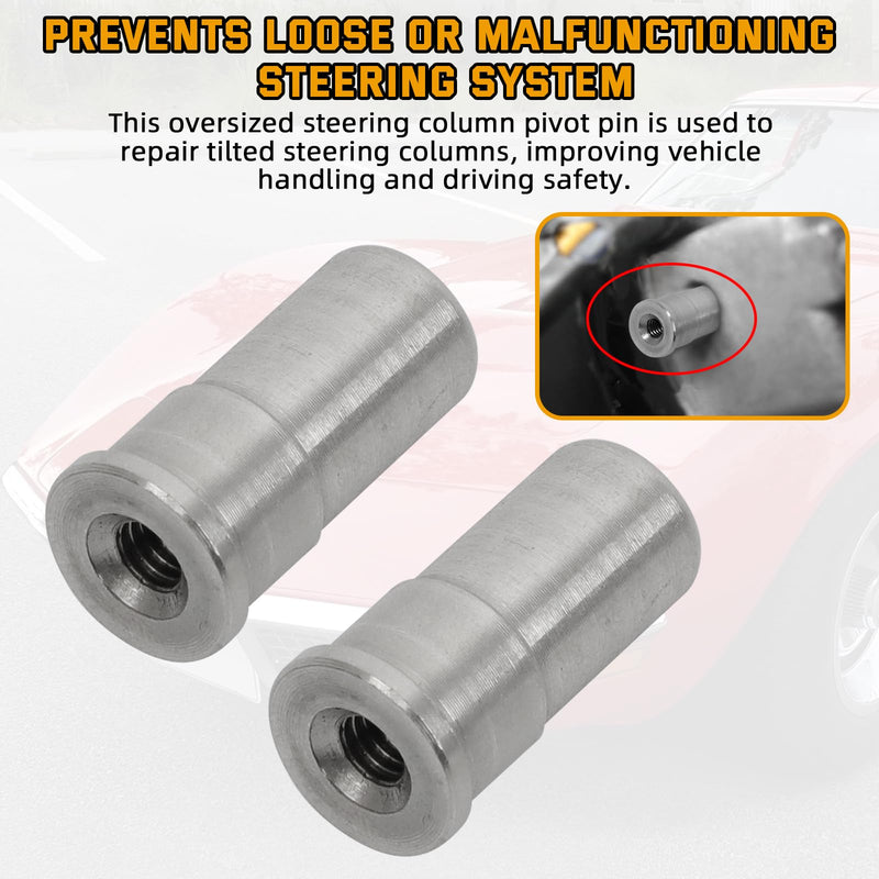 Pivot Pin Tool Oversized Steering Column Pivot Pin for 1969-1996 Corvettes 1967-2002 Camaros 1969-1999 Chevrolet GMC 2PCS