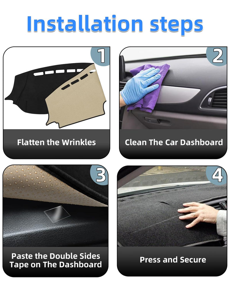 Dash Cover Mat Fit for 2022-2024 2025 2026 Chevy Chevrolet Silverado/GMC Sierra 1500 2500HD 3500HD Accessories with HUD Dashboard Cover Pad Non-Slip Center Console Protector (Only fits 13.4 in Screen) Silverado/Sierra with HUD 2022-2026