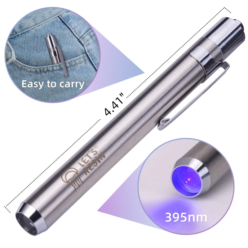 Bundle Set of UV Resin Kit with UV Flashlight and Upgraded 500g Crystal Clear UV Resin