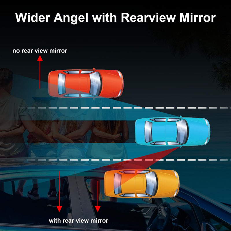 LivTee Blind Spot Car Mirror, HD Glass Frameless Convex Side Mirror Blindspot, Wide Angle Rear View Mirrors for SUVs, Trucks and RVs - Car Accessories Frameless-New
