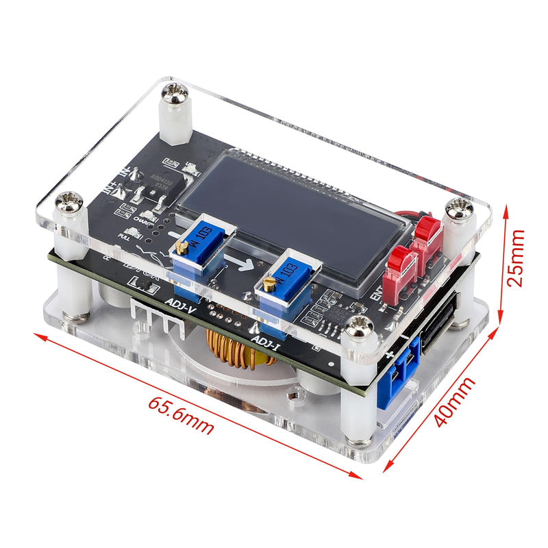 DROK DC Buck Converter Adjustable Voltage Regulator 12V 6V-32V to 1.5-32V 5A, LCD Screen Step Down Converter with USB Port and Protective Case Buck 6-32V to 1.5-32V