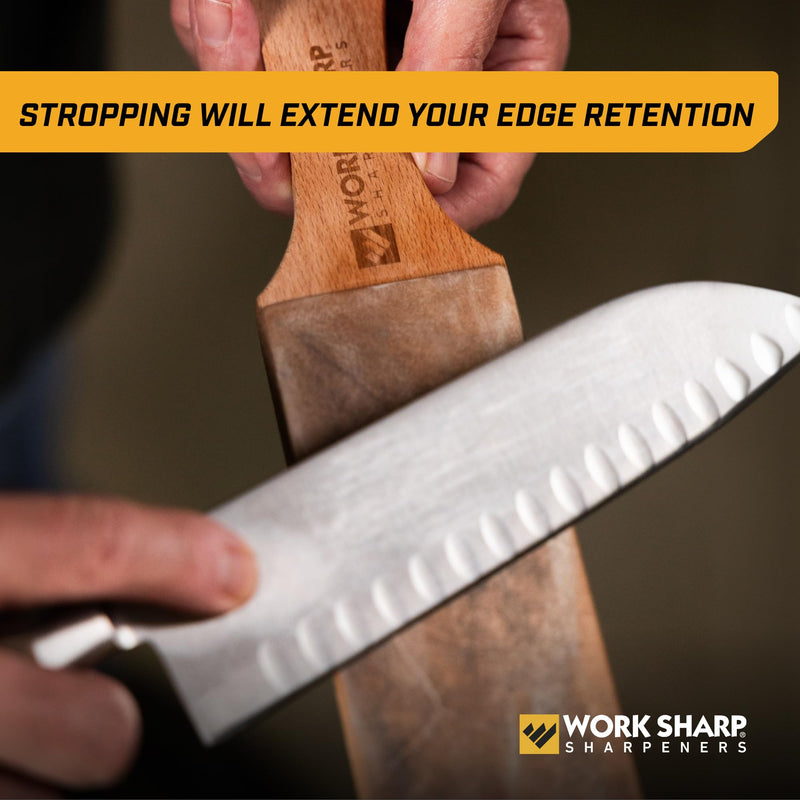 Work Sharp Leather Strop And Diamond Emulsion Kit - Precision Edge Refinement System - Knife Sharpening, Polishing, Honing Tools And Blades