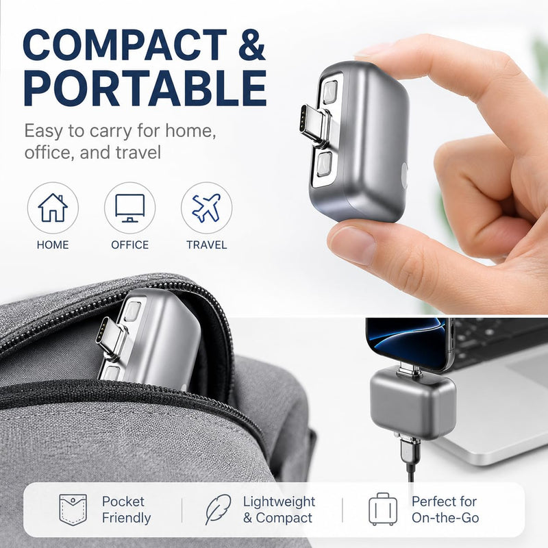 140W Smart Auto Stop Charging Adapter, Silver Disconnect Charger for Laptop, Phone & Tablet, Auto Shut Off USB-C Charger Adapter, Charger Stops Charging When Full, Travel Charging Accessory