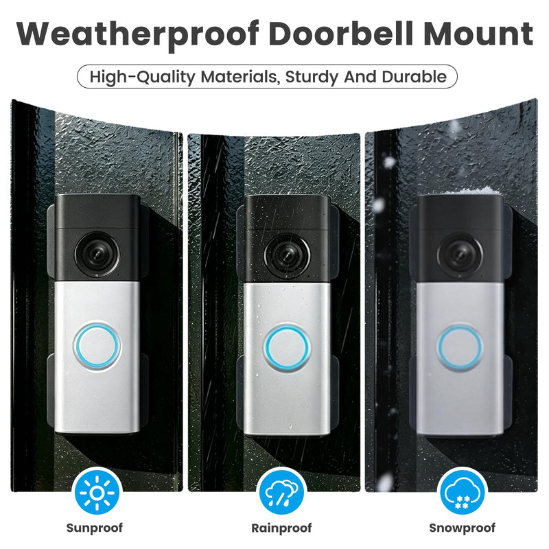 Magnetic Doorbell Mount Compatible with Ring BatteryDoorbell/Plus/Pro(2026) | 2 Pack No Drill Magnetic Doorbell Holder for Apartment Home Office, Renter Friendly Magnet Mounting Bracket for Metal Doors