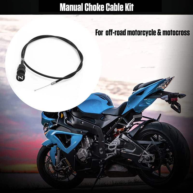 Autory Motorcycle Push Pull Choke Control Cable, Choke Throttle Cable ATV Carburetor Choke Cable Damper Line Wire Compatible for Yamaha PW50 50PY Honda Suzuki Motorcycle Pit Dirt Bike