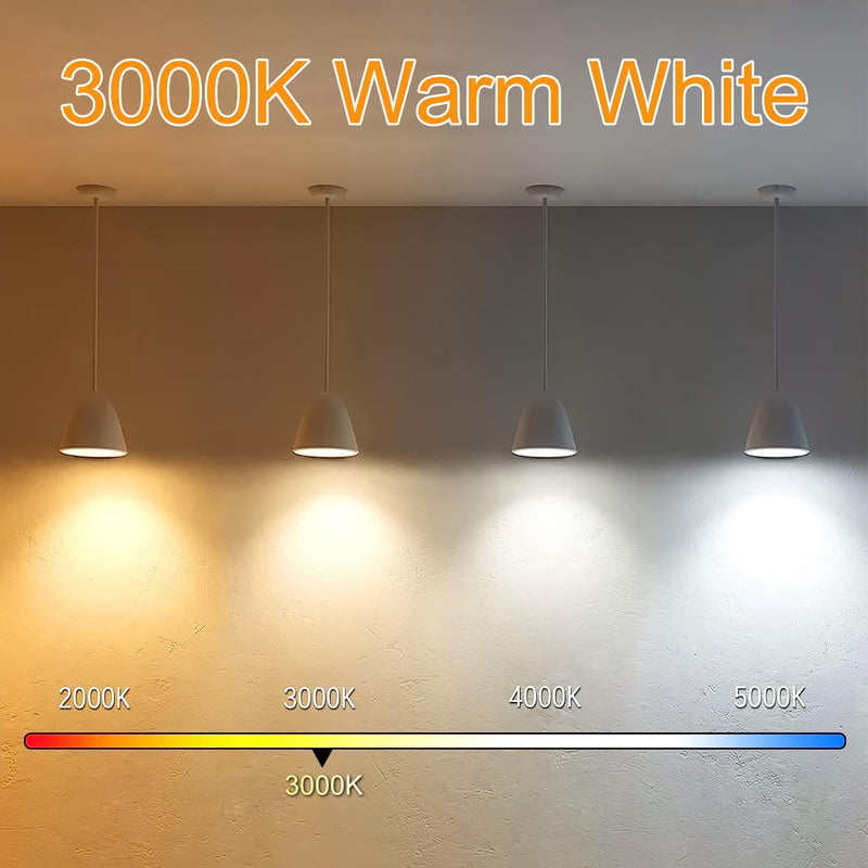 7.3 Inch E26 Led Bulb 6W, Equal 80 Watt 3000K Warm White Edison Bulbs Dimmable, T10 T9 Long Tubular Clear Glass Light Bulb 800LM for Pipe Pendant Chandeliers Wall Sconces - ETL Cert 4Pack 7.3 Inch 6W (4 Count)