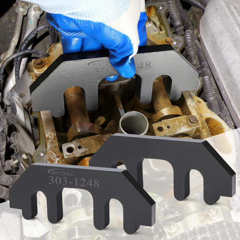 BETOOLL Camshaft Holding Tool - Timing Tool Kit - Timing Alignment Holder Tool Compatible with 303-1248 303-1530 Ford 3.5L & 3.7L 4V, with Cylinder Head Screw Removal Socket 303-1248 with socket