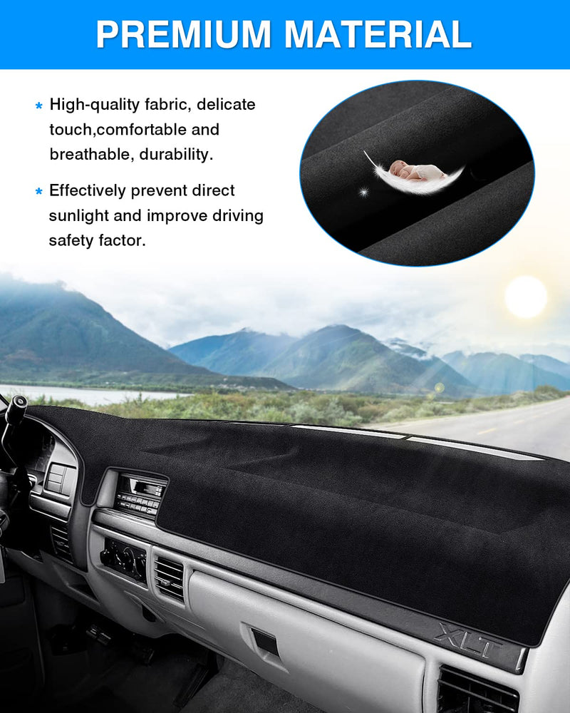 Autorder Dashboard Cover Mat for 1992-1996 Ford F150 F250 F350 Accessories Dash Cover Flannel Dash Mat Sunshade Glare UV Rays Protector 1992-1996 F150 F250 F350