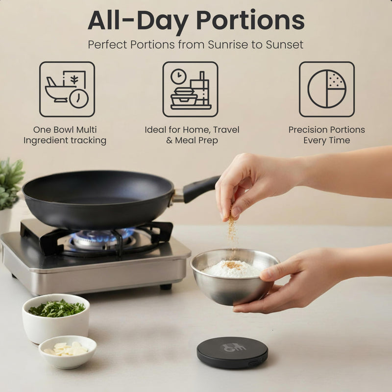 Food Scale, Portable, Rechargeable Travel Size. Smart Calories Calculator for Weight Loss, Nutrition, Diabetes, Meal Prep, Diet - Pocket Digital Coffee Scales - Free GOURMETMILES App