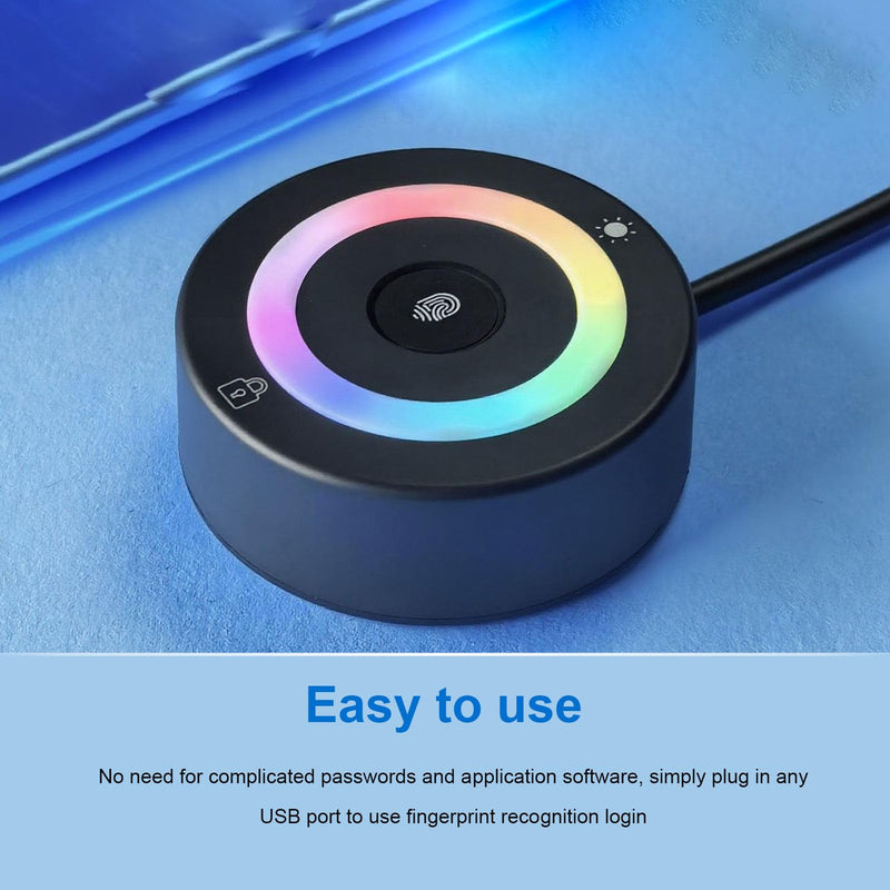 XUMIUZIY USB Fingerprint Reader for Wins 10/11 Hello, Biometric Fingerprint Scanner PC Dongle for Password F Ree and File Encryption, 360 Touch & Fast Matching, for PC Laptop