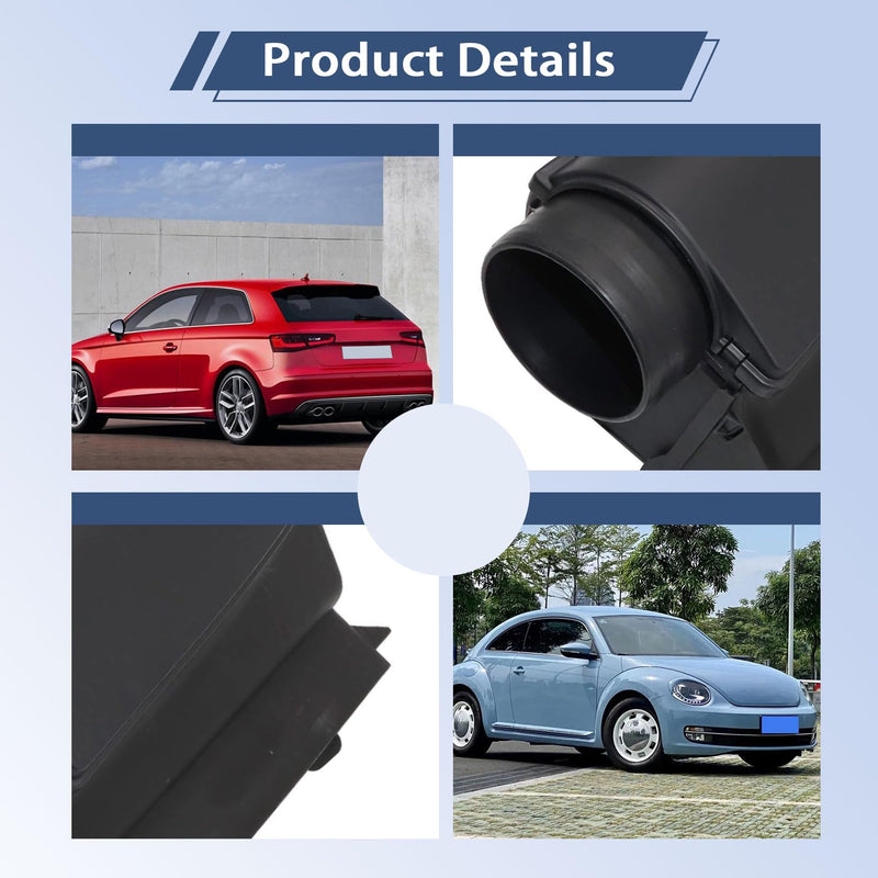 FZJDSD 3Pcs Air Intake Guide Inlet Duct Assembly Compatible with Audi A3 2006-2013 for VW Beetle 2012-2014 for Jetta Passat 2005-2016 Replace 1K0805971C9B9 1K0805965J9B9 1K0805962E9B9