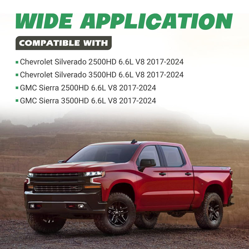 Intake Air Pressure and Temperature Sensor + Black Spacer Kit Fit for Chevrolet Silverado GMC Sierra 2500HD 3500HD 6.6L Diesel Engine 2017-2024, Replace 12681993 Manifold Pressure (MAP) Sensor