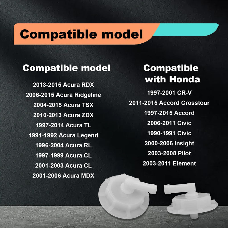 Radiator Coolant Reservoir Expansion Tank Cap w/Joint Compatible with Honda Acura Accord Civic Pilot Insight Element Replace# 19106-RNA-A48