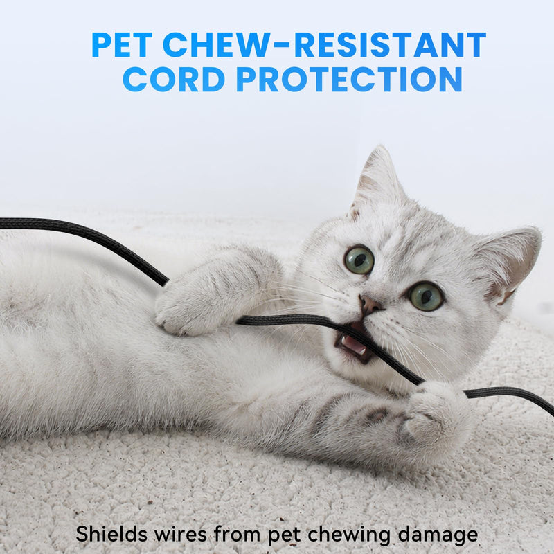 1/2" 10ft Black Expandable Braided Cable Sleeve PET | Wire Sleeve for Cable Management, Abrasion & Heat Resistant, Easy Install & Cut, Ideal for Home Theater & Smart Home 1/2"-10ft