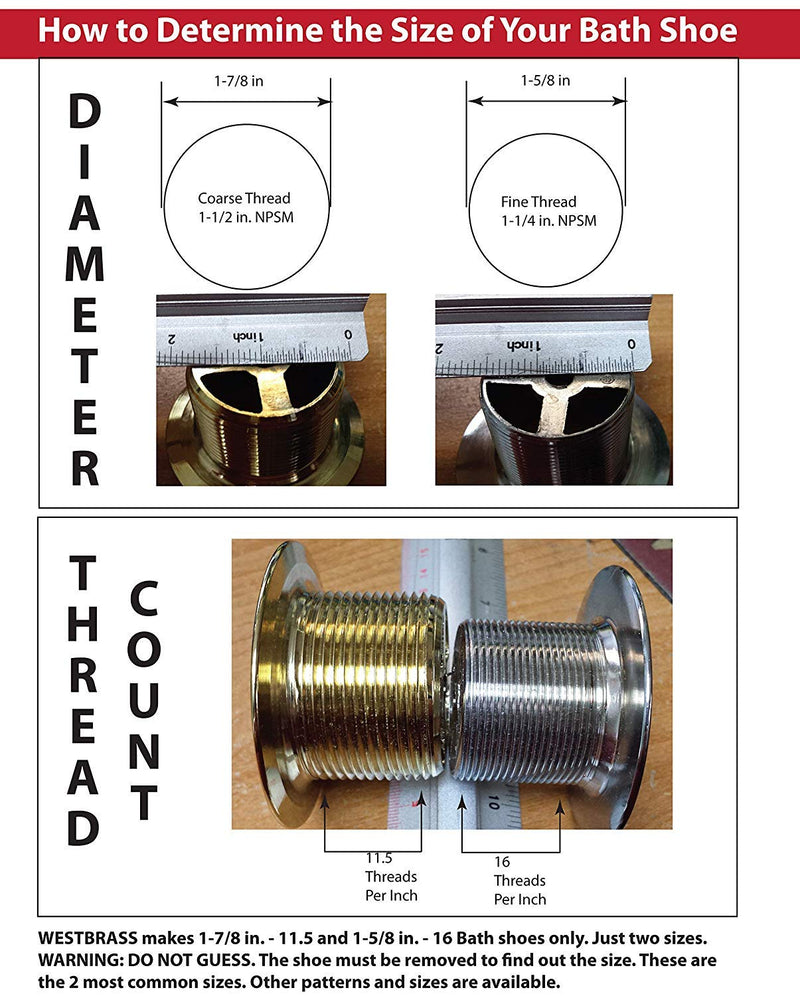 Westbrass Mushroom Tip-Toe Tub Trim Set with Floating Faceplate, Polished Brass, D398RK-01 1-Pack