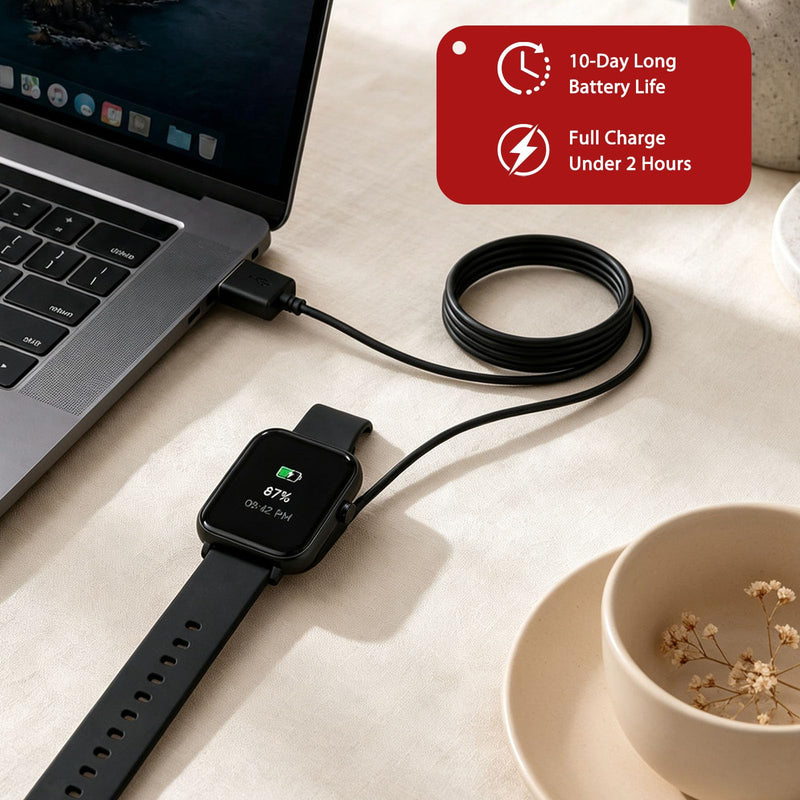 2 Pin 2.84mm Magnetic Smart Watch Charger with USB Wall Adapter, 3.28FT