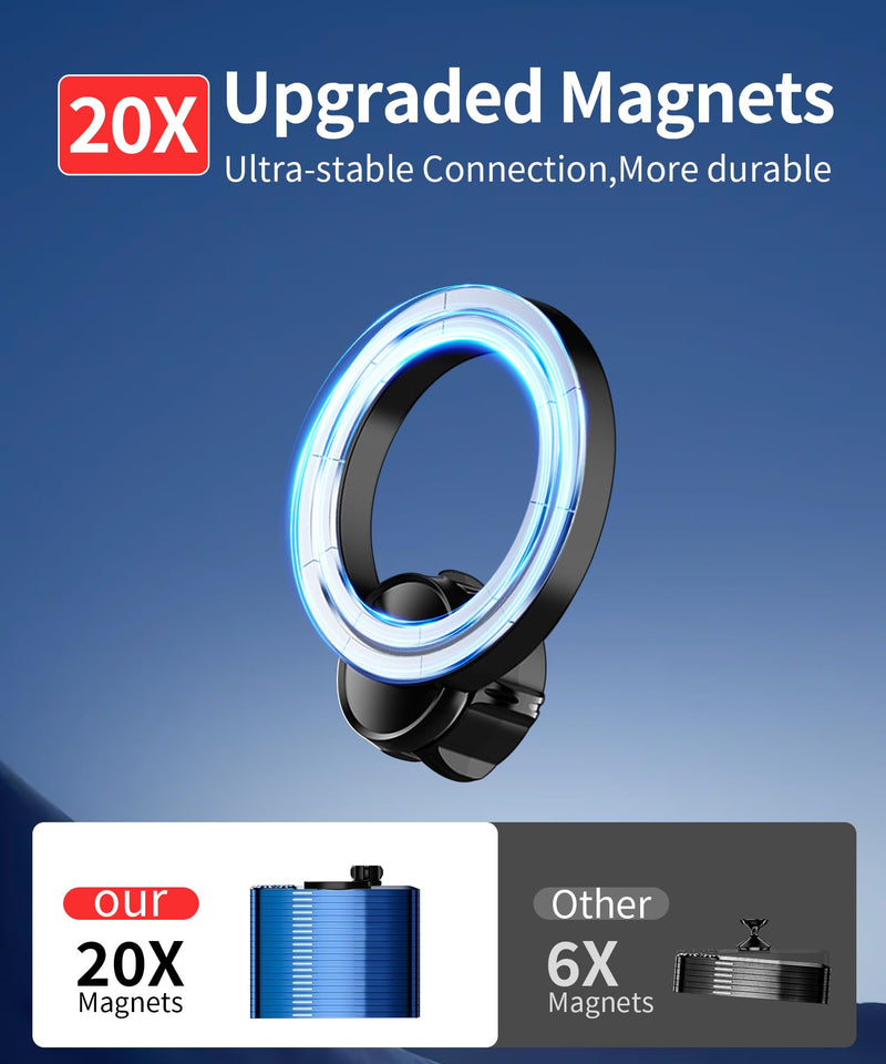 Car Phone Holder for Toyota Corolla 2020-2026/Corolla Cross 22-26,8" Screen | Magsafe Accessories Magnetic Cell Phone Mount Clip Compatible with iPhone, 3D fit Stable Dashboard Navigation Bracket Stand Double MagSafe