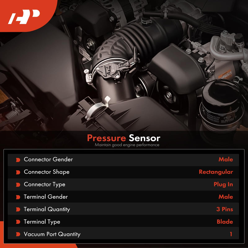 [AUSTRALIA] - A-Premium Fuel Tank Pressure Sensor Compatible with Honda CR-V CRV Civic Accord Pilot Odyssey Fit Ridgeline Insight Acura MDX RDX TSX ILX TL