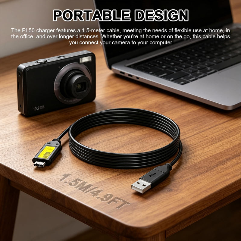 USB Camera Cable Compatible with Samsung Digital Camera ES55 ES70 ES73 L100 L210 PL100 PL120 PL121 PL20 PL50 PL81 PL200 PL210 ST60 ST61 ST90 WB210 WB700, SUC-3 Cable for Computers, Laptops (1.5m) 1.5m